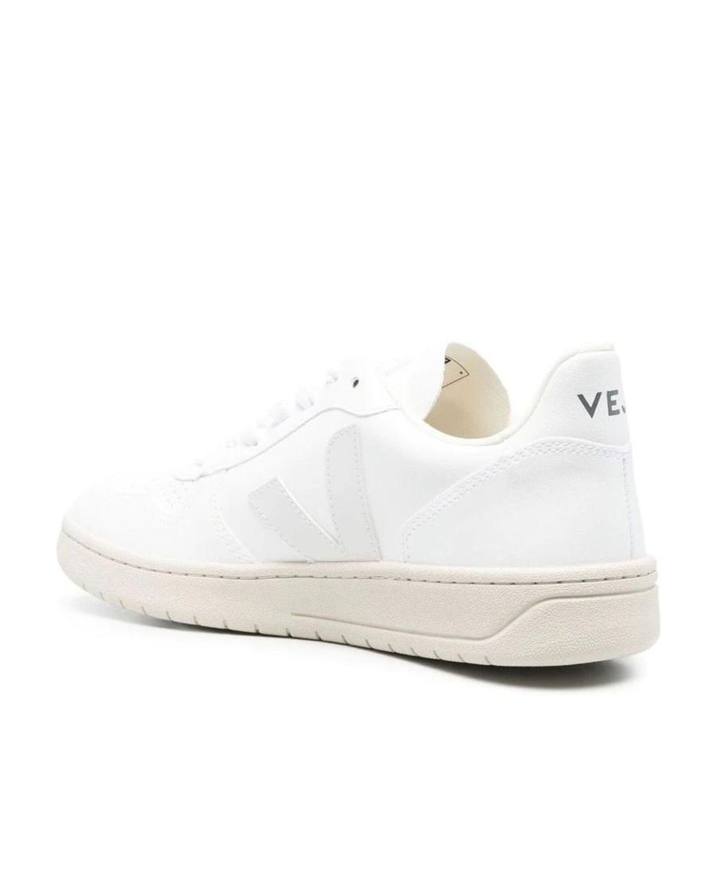 Veja White V-10 Lace-Up Sneakers for men