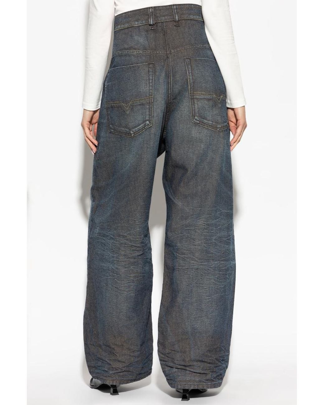 DIESEL Gray 1997 D-Enim-M Wide-Leg Jeans for men