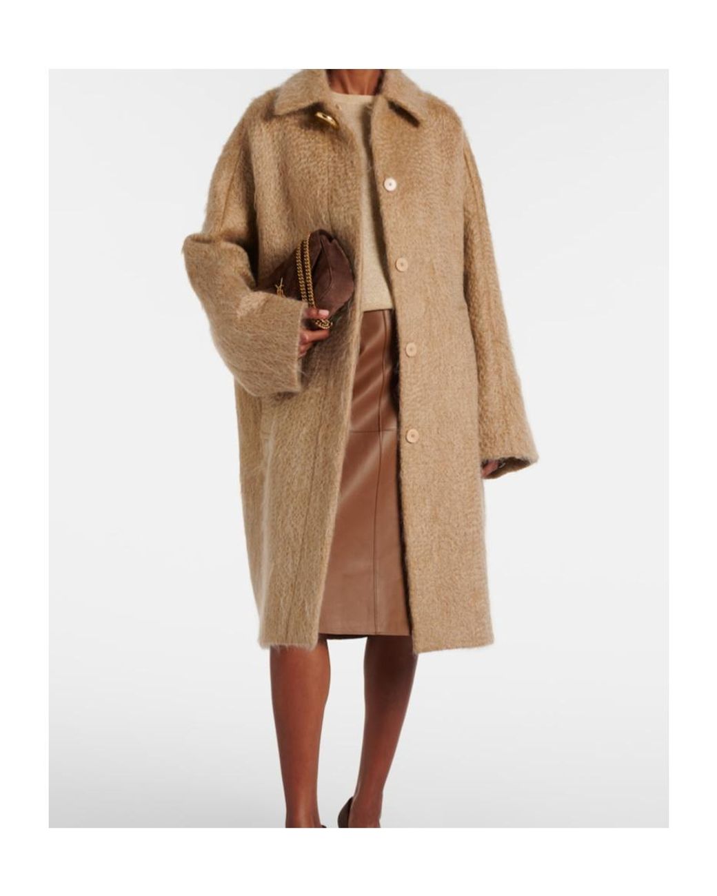 Joseph Natural Alger Wool And Mohair-Blend Coat