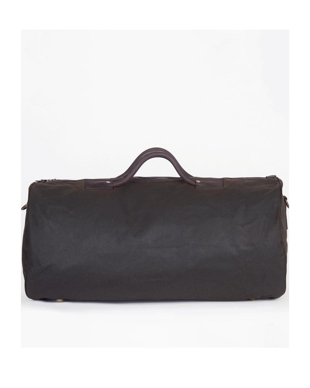 Barbour Black Waxed Cotton Duffle Bag for men