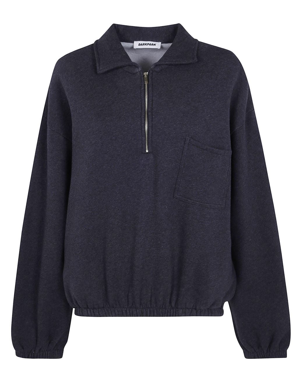 DARKPARK Blue Alva Cropped Zip-Up Sweatshirt