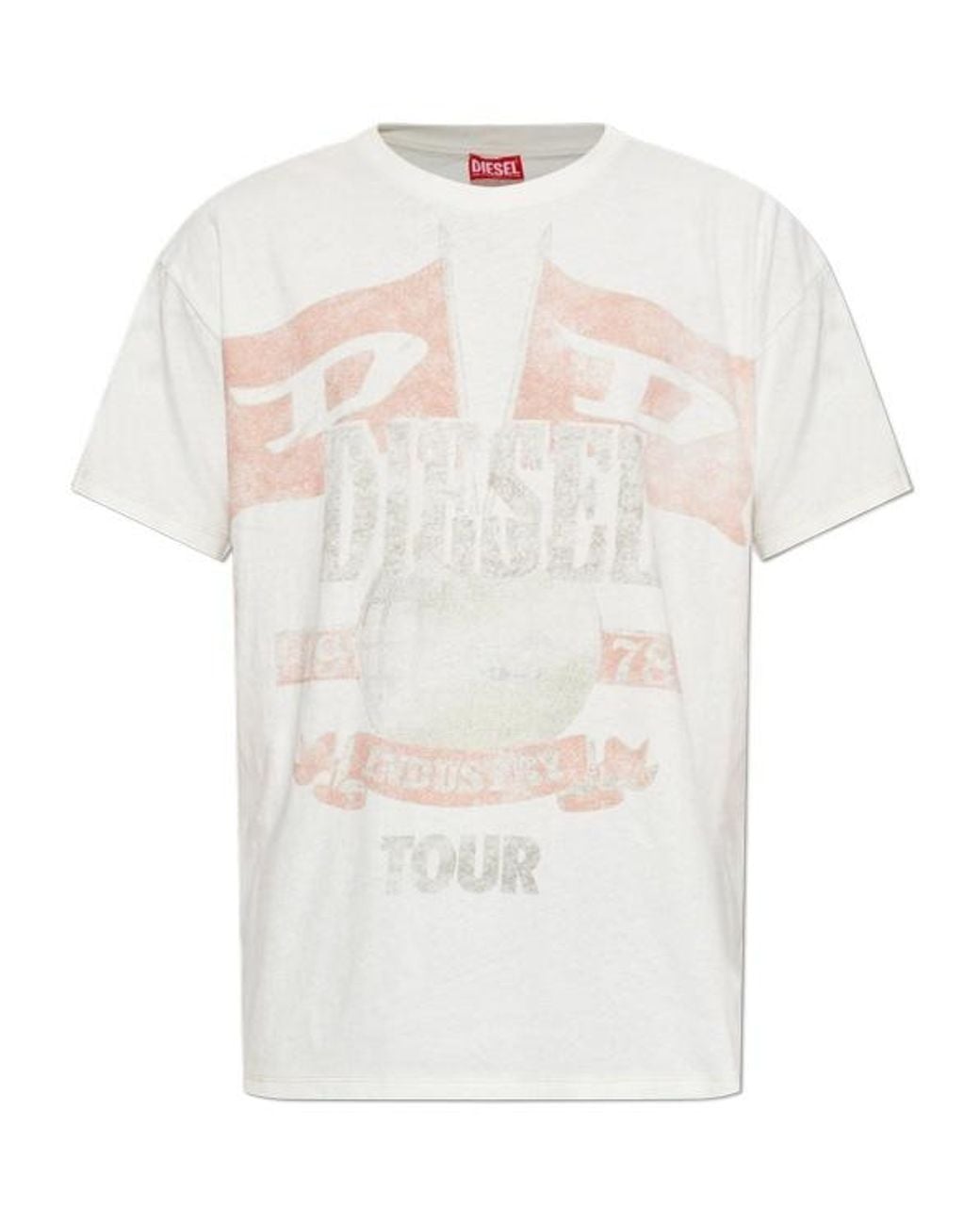 DIESEL White T-Shirt T-Normes-Hmbp for men