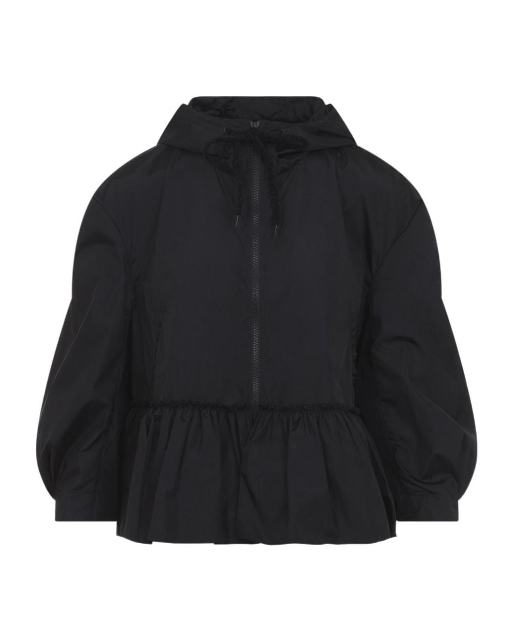 Simone Rocha Black Ruffle Frill Peplum Jacket
