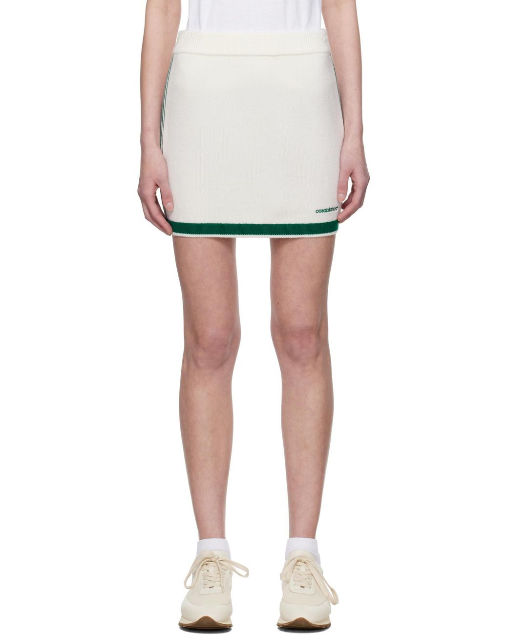 Casablanca Natural Knit Tennis Mini Skirt