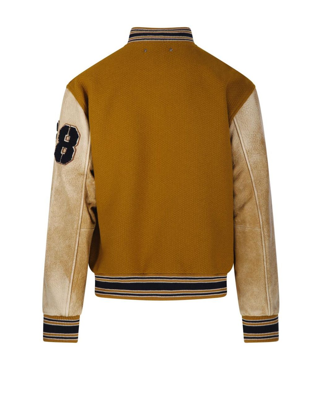 Golden Goose Deluxe Brand Brown Logo Patch Bomber Jacket for men