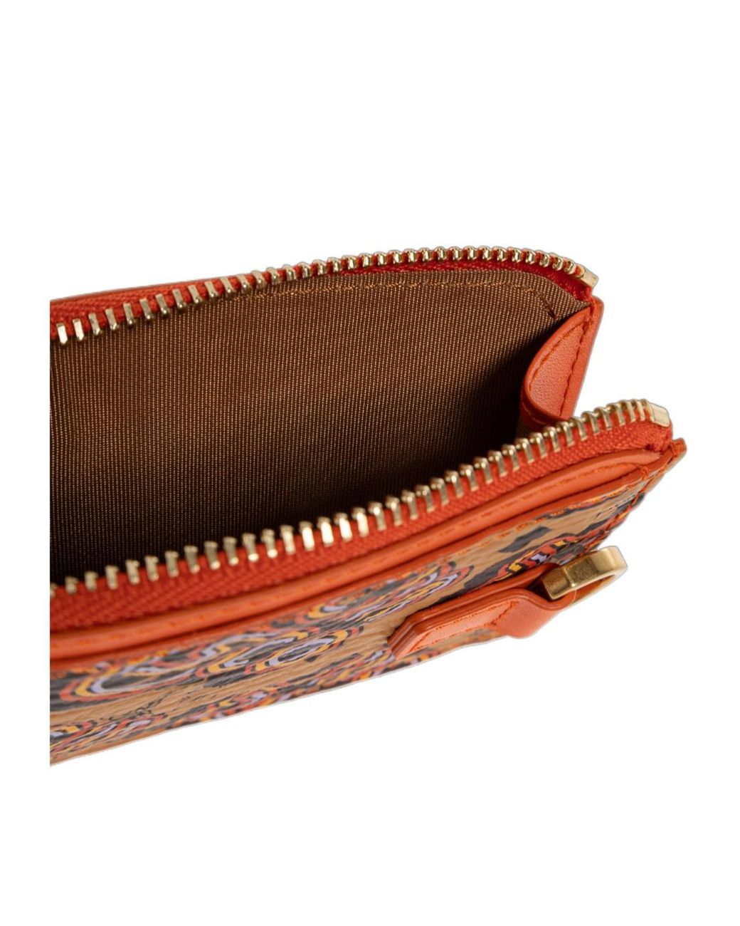 MCM Orange Leather Card Holder for men