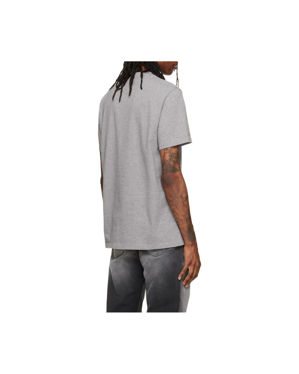 Isabel Marant Gray Honore Logo-Embroidered T-Shirt for men