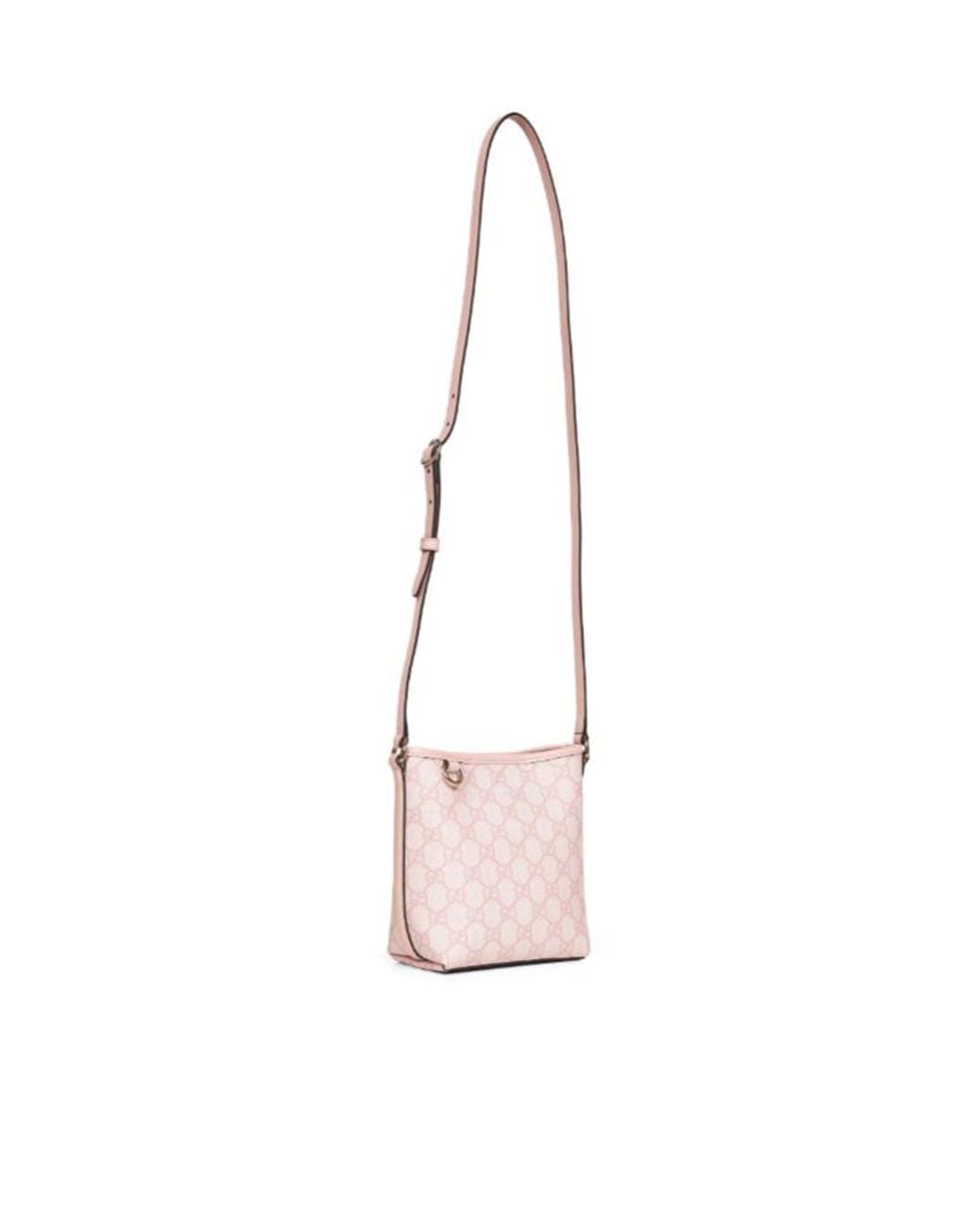 Gucci Pink Gg Emblem Bucket Bag