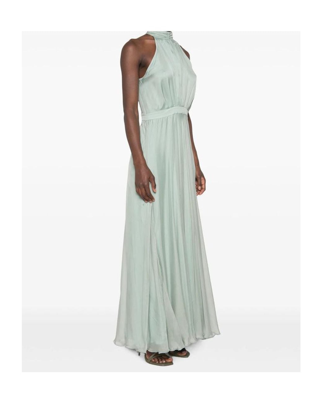 Raquel Diniz Green Sleeveless Dress