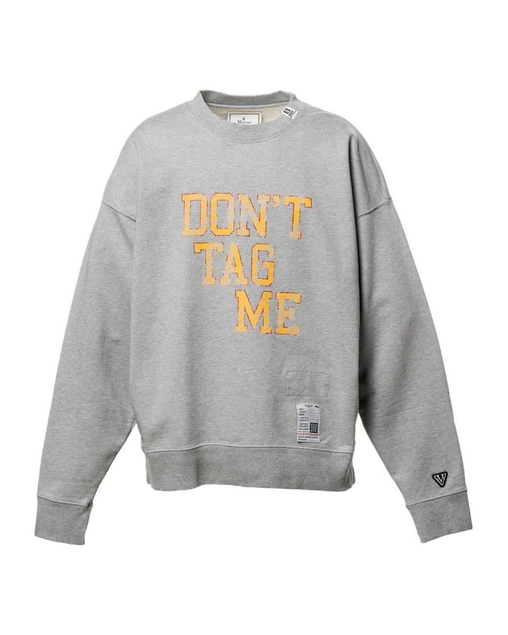 Maison Mihara Yasuhiro Gray Don'T Tag Me Printed Sweatshirt for men