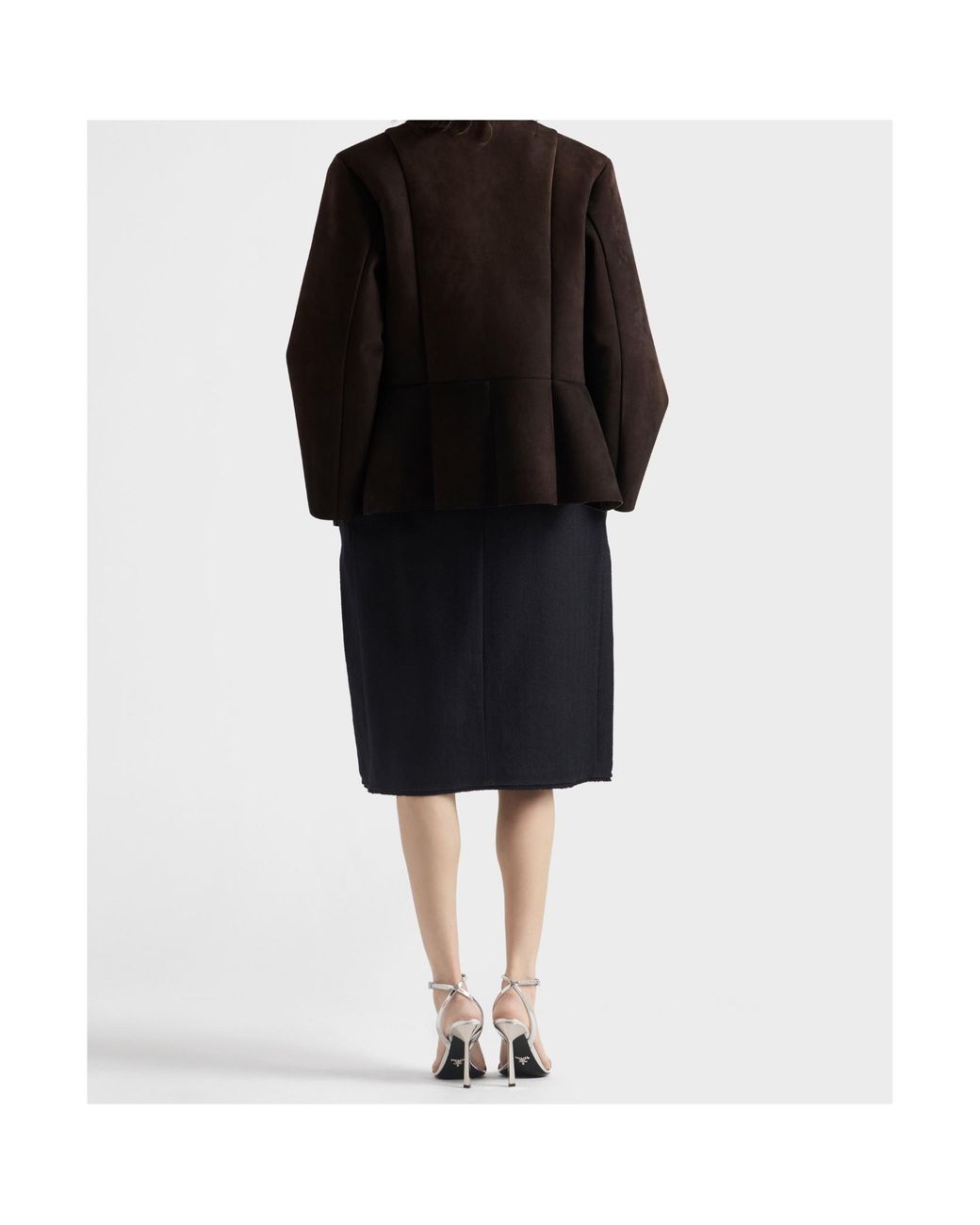Prada Black Bonded Crewneck Jacket