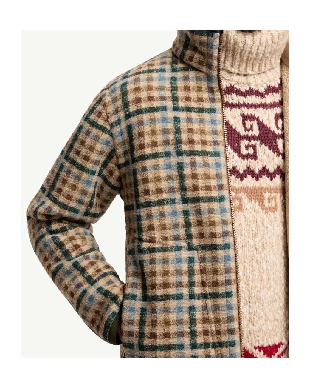 Moncler Natural Reversible Teddy Zip-Up Sweatshirt for men