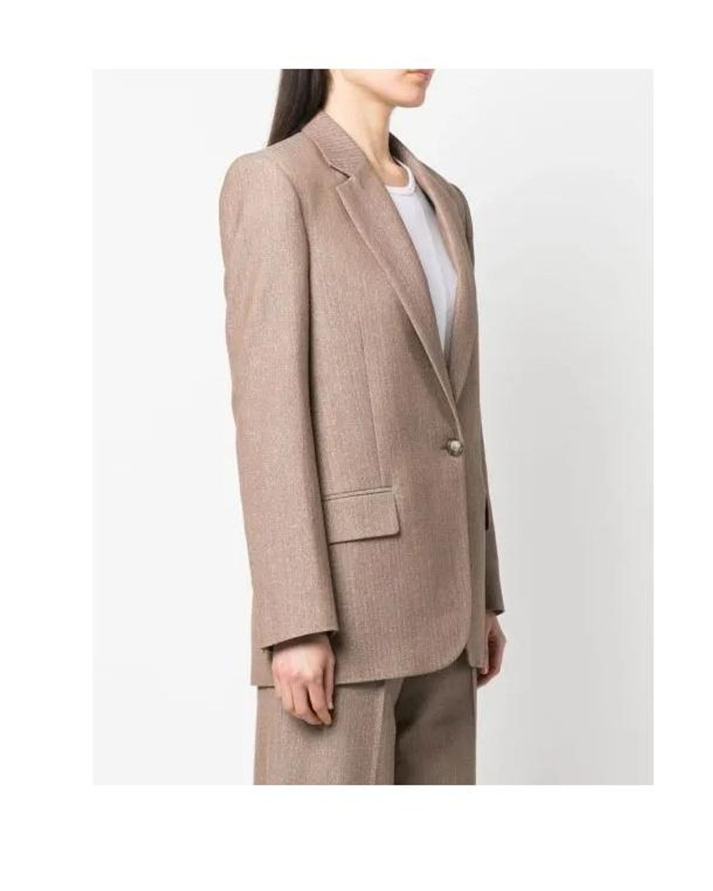 Stella McCartney Brown Single-Breasted Tailored Blazer