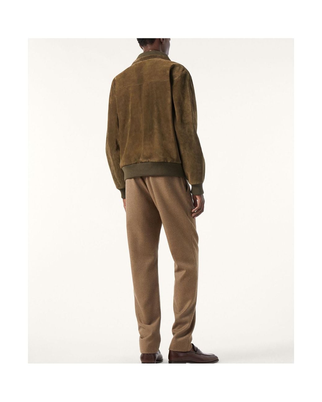 Loro Piana Green Maremma Leather Jacket for men
