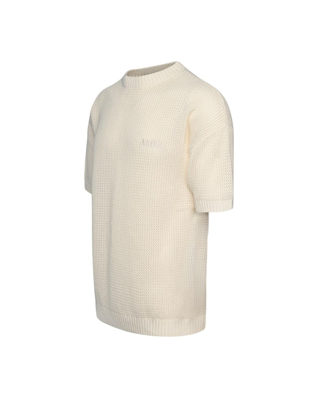 Amiri White Crochet T-Shirt for men