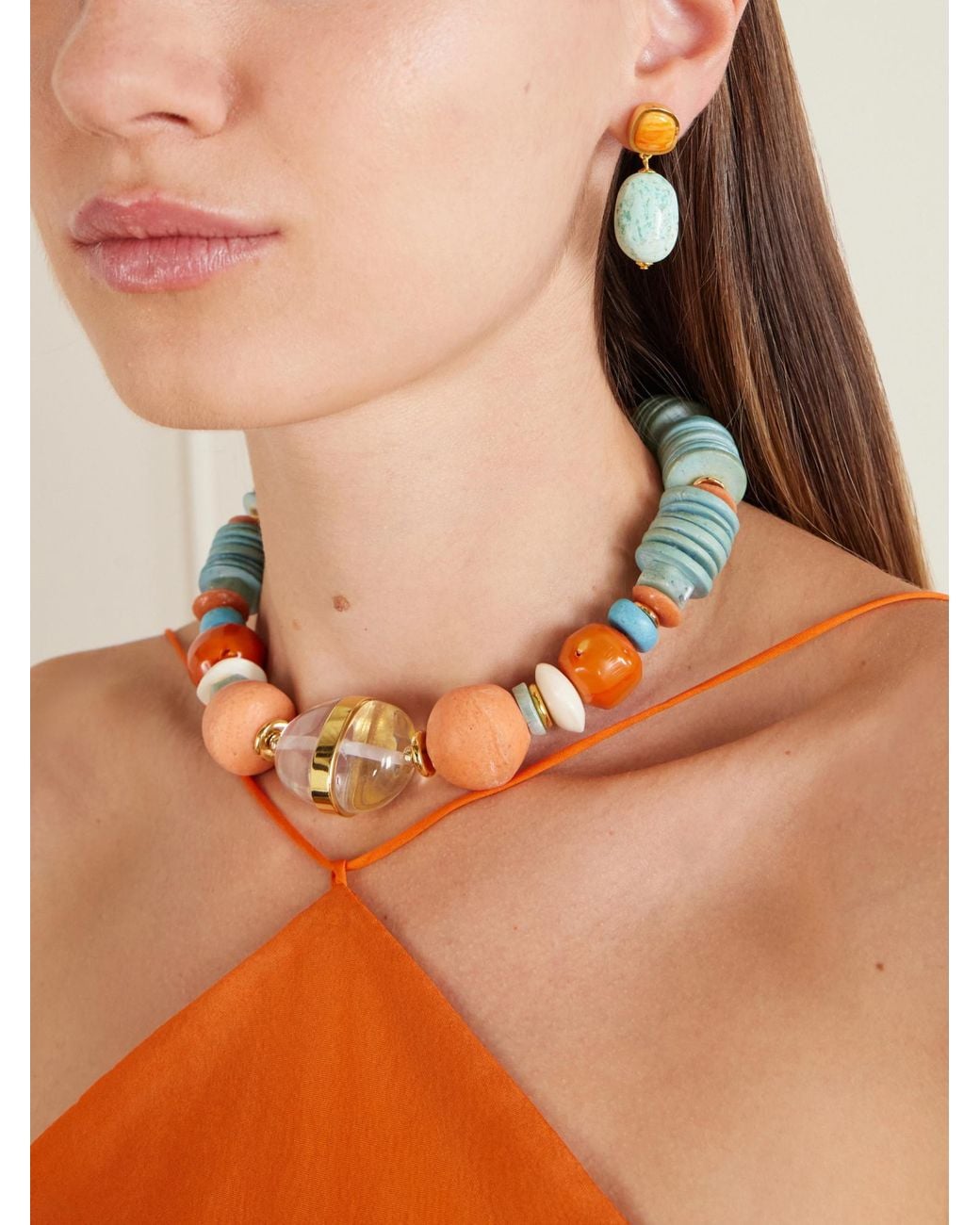 Lizzie Fortunato Blue Citrus Splash Drop Earrings