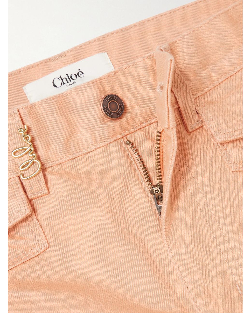 Chloé Pink Chloé High-Waisted Flared Jeans