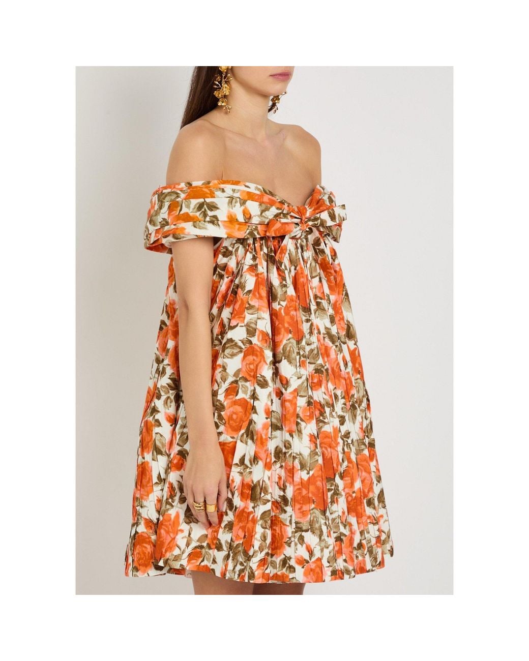 Chloé Orange Floral Print Dress