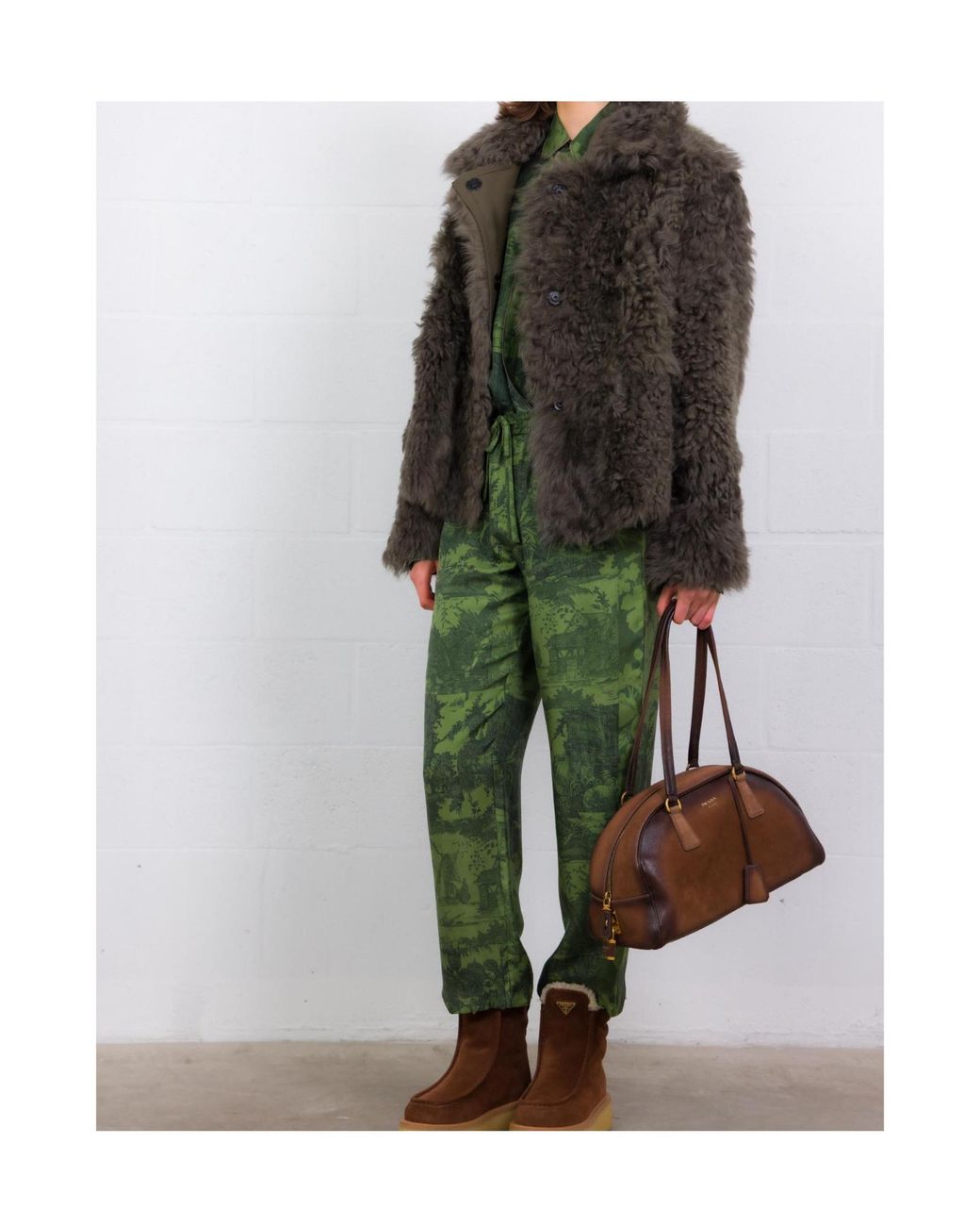 Pierre Louis Mascia Green Drawstring Casual Pants