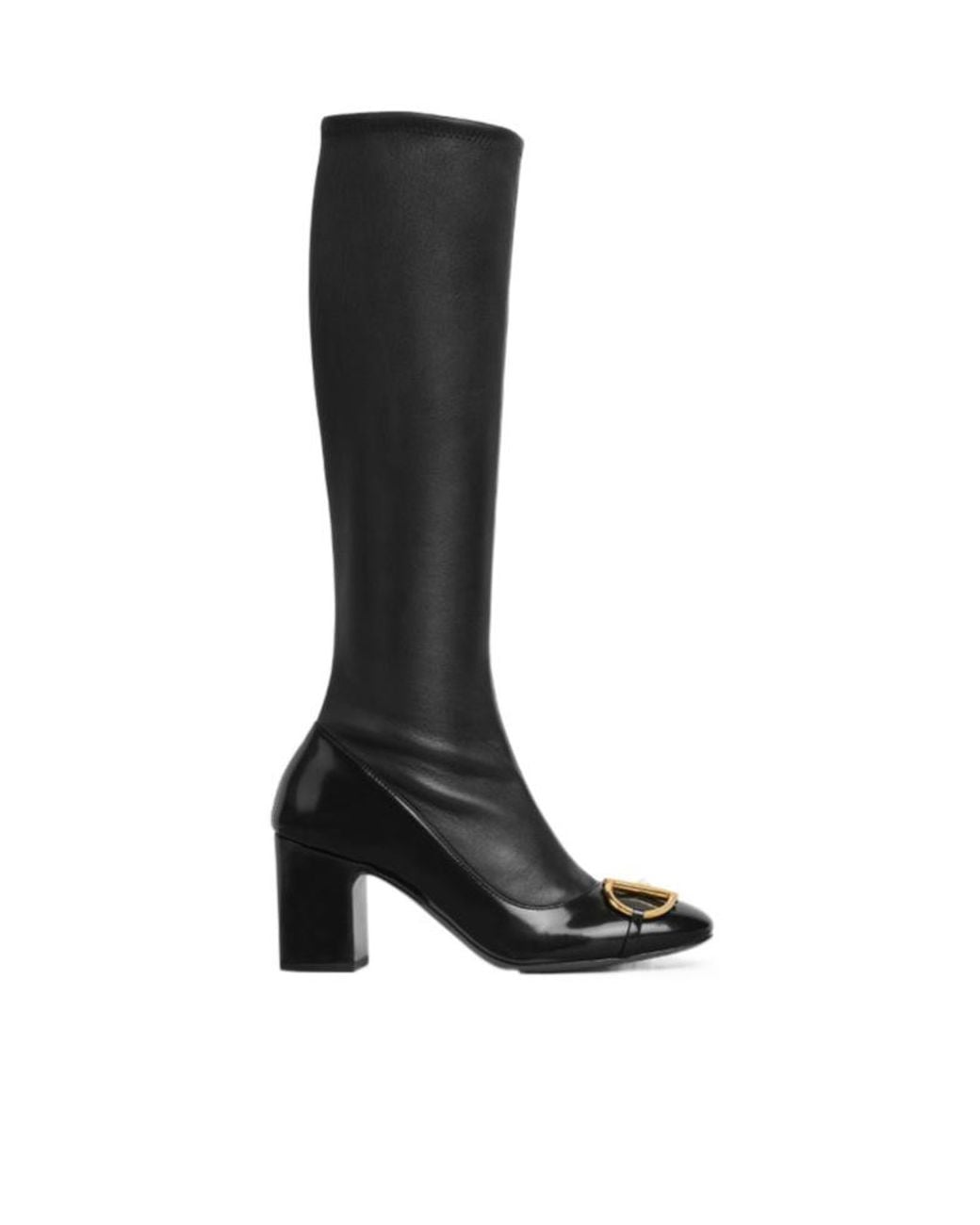 Gucci Black Balenciaga Half Clamp High Boots