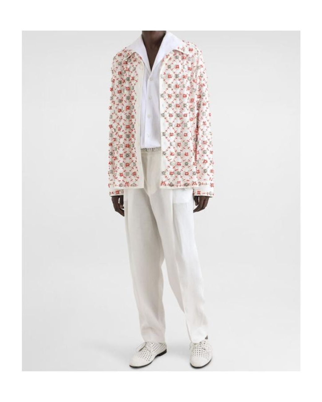 Dolce & Gabbana White Pressed Crease Pants for men