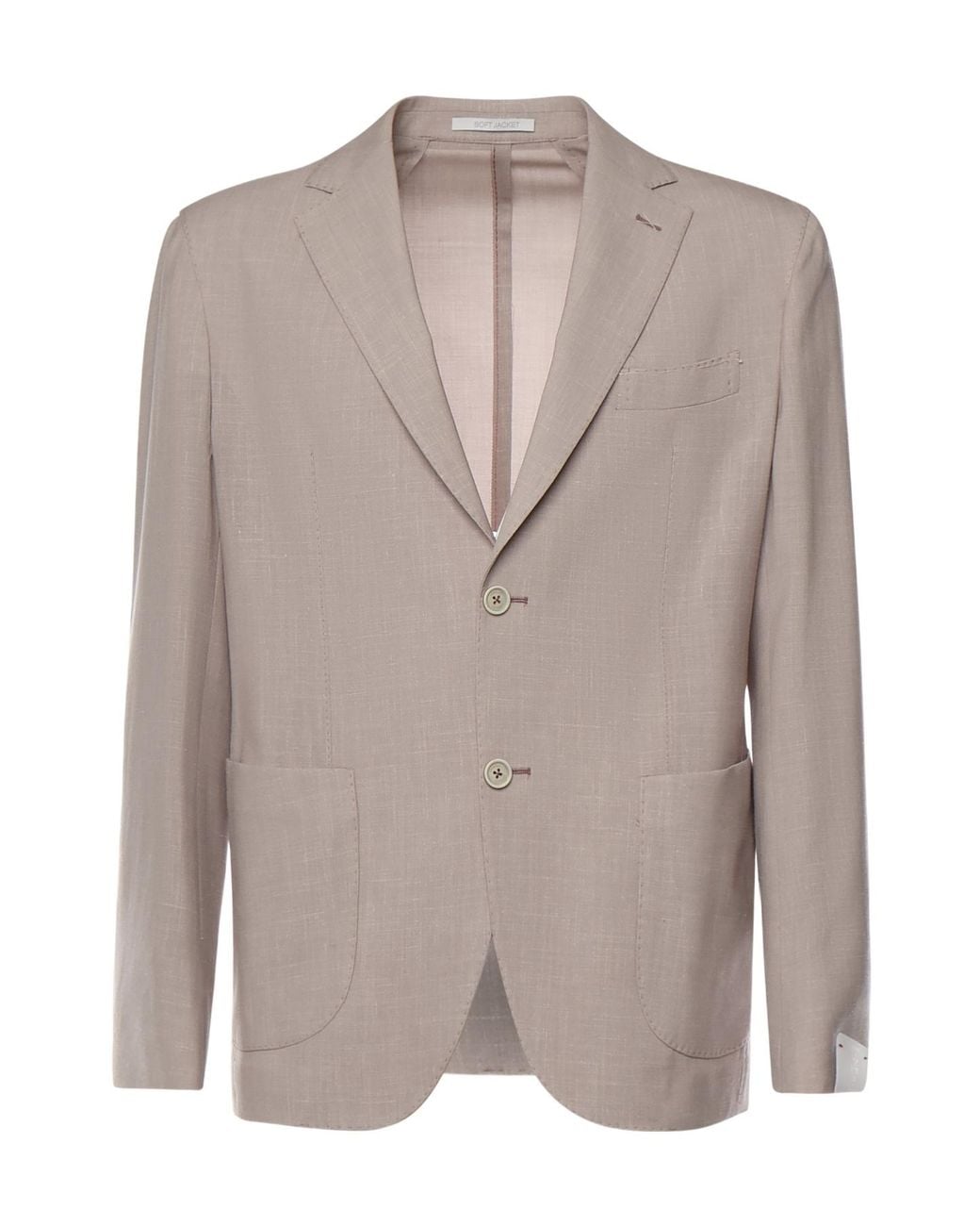 Eleventy Gray Patch Pocket Single-Breasted Blazer for men