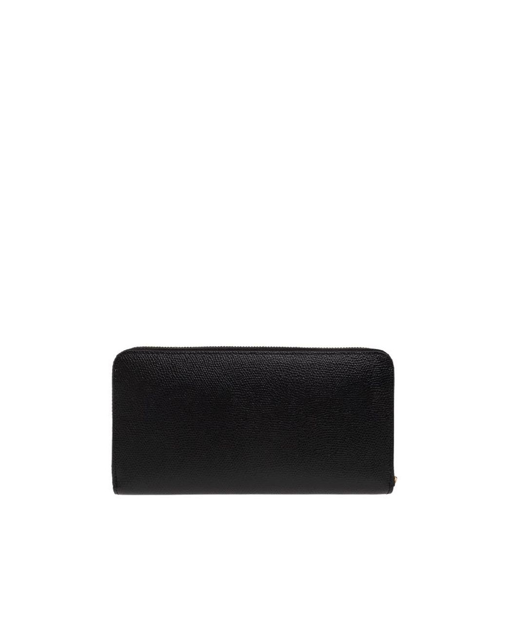 Furla Black Camelia Zipped Wallet