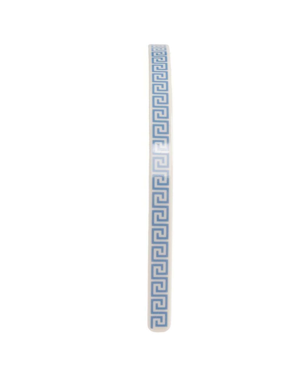 Versace White Greca Pattern Headband