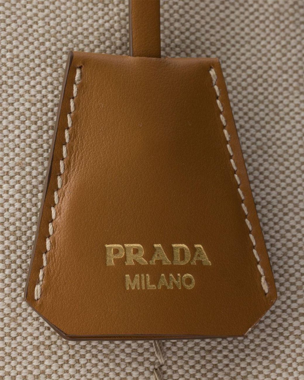 Prada Natural Jardinière Small Cotton Canvas Bag