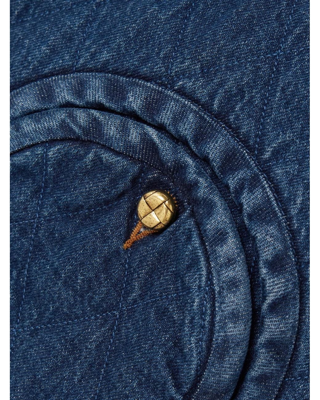 Blazé Milano Blue Suffolk Padded Quilted Denim Vest
