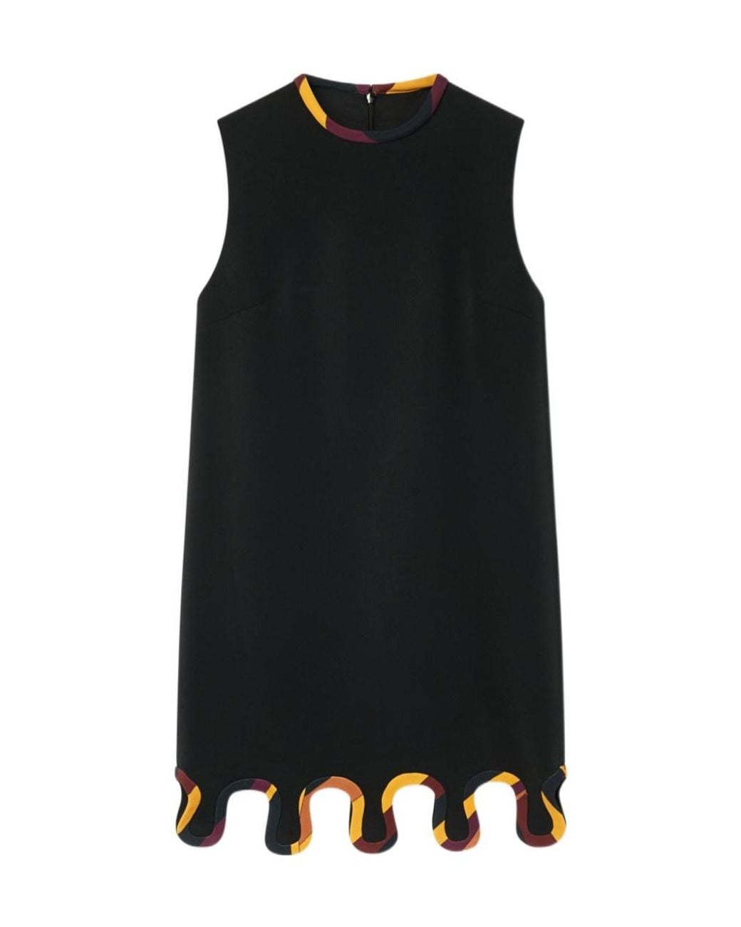 Emilio Pucci Black Cady Dress With Printed Details