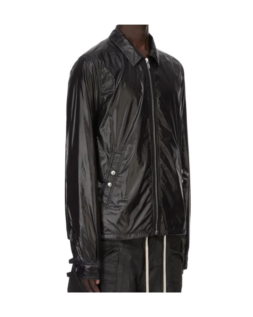 Rick Owens Black Zip-Up Jacket for men