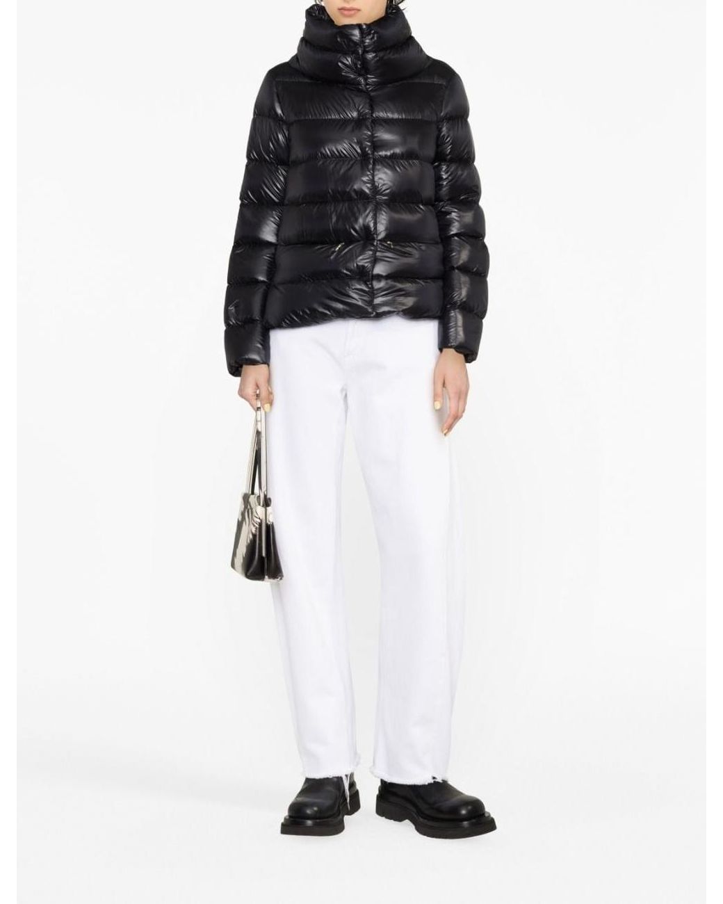 Herno Black High-Neck Quilted Padded Jacket