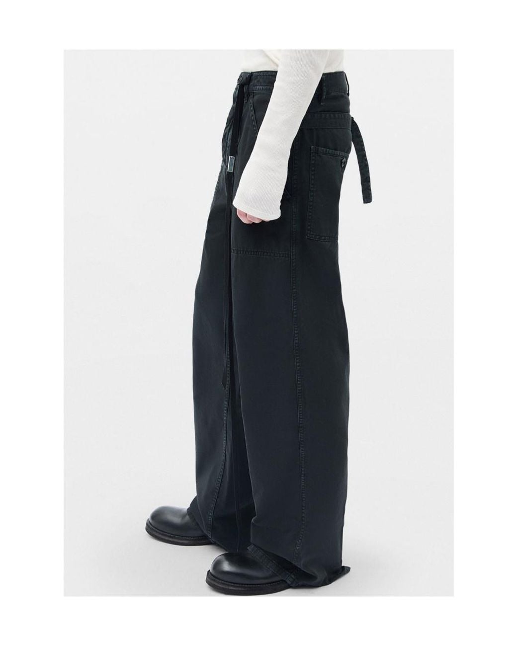 Ann Demeulemeester Black Monder Workwear Comfort Trousers for men