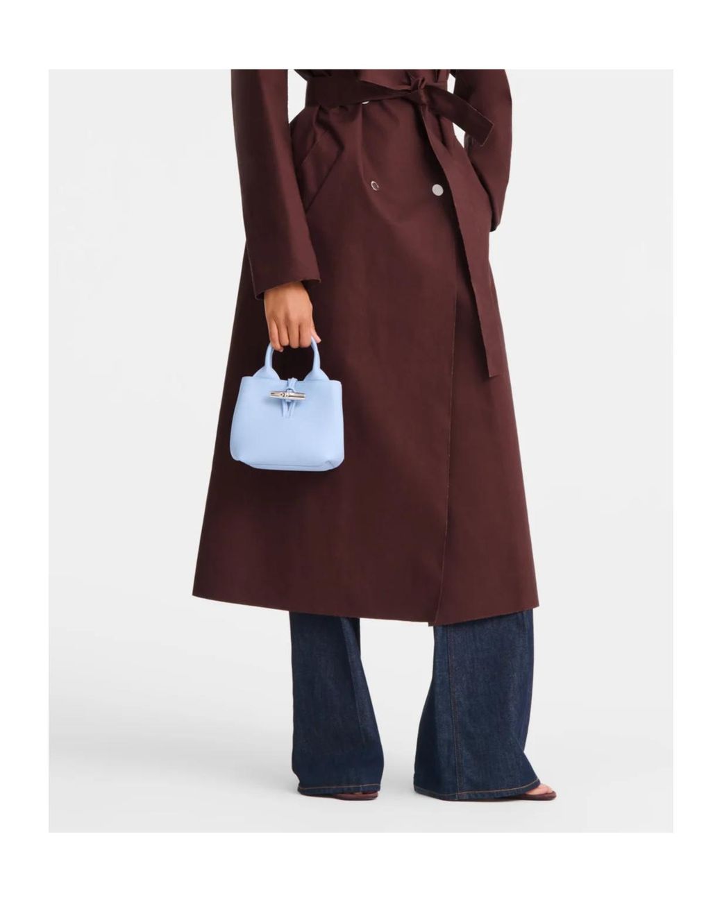 Longchamp Blue Large Le Roseau Tote Bag