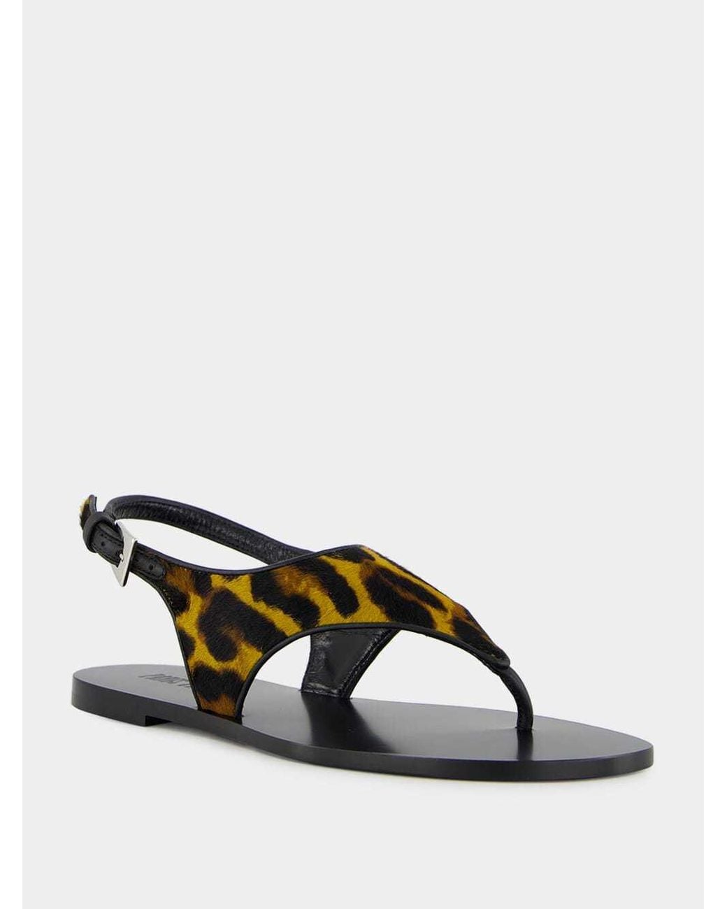 Paris Texas Multicolor Leopard-Print Flat Sandals