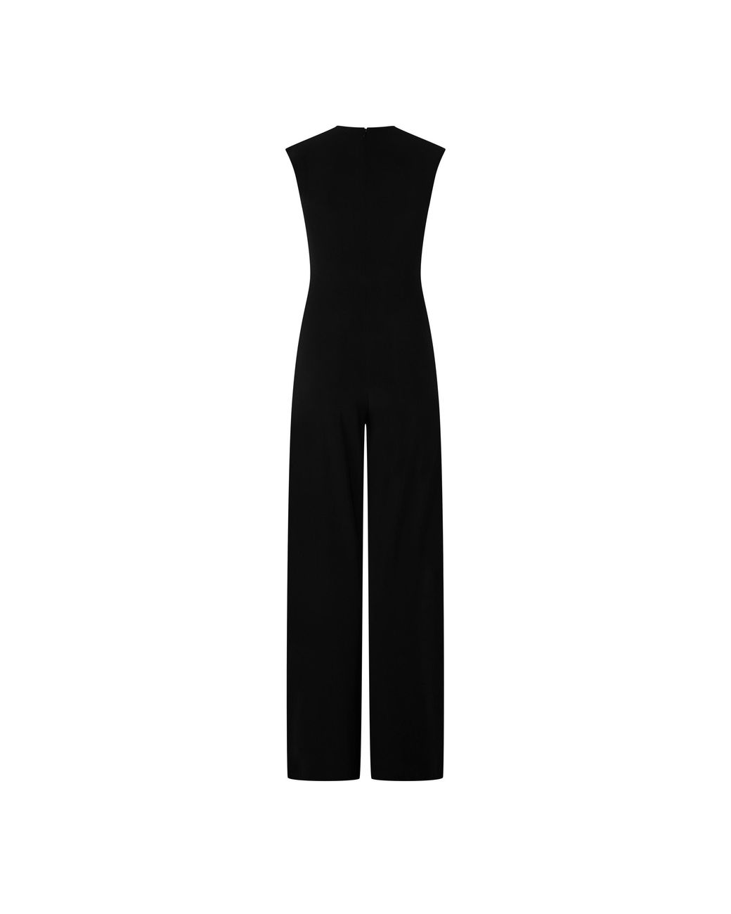 Norma Kamali Black Round-Neck Jumpsuit