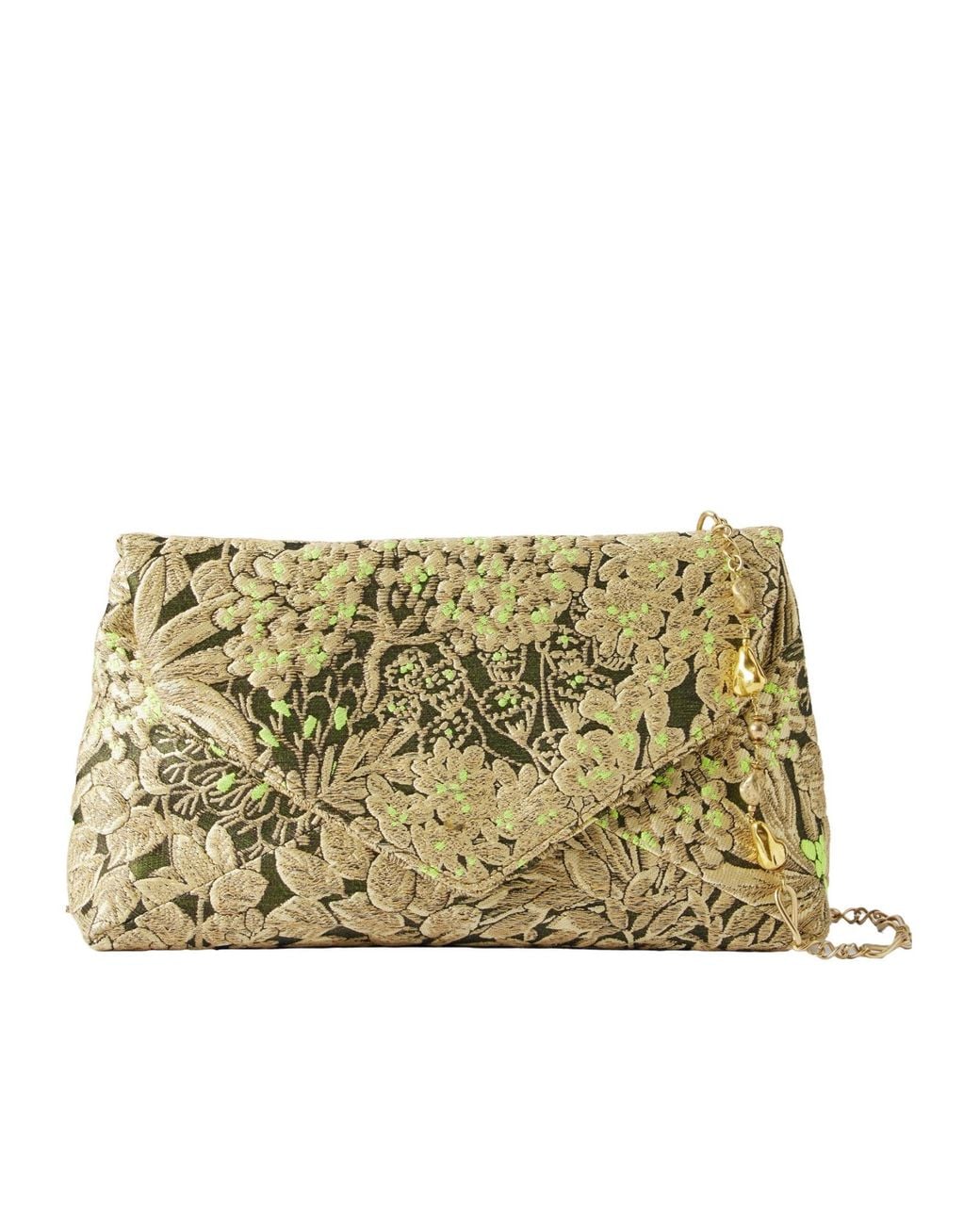 Dries Van Noten Natural Floral-Jacquard Shoulder Bag
