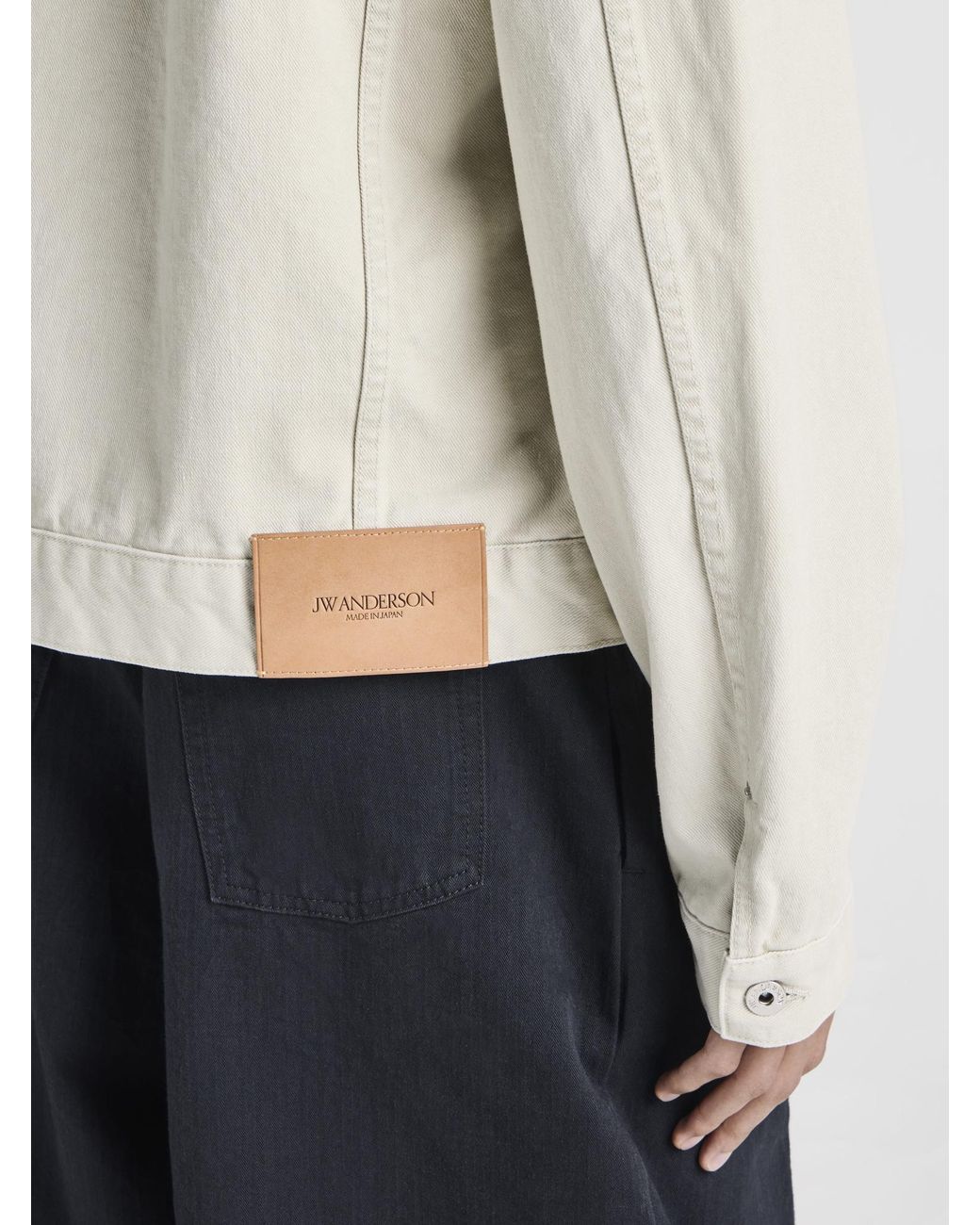 J.W. Anderson Natural Corduroy Collar Denim Jacket for men