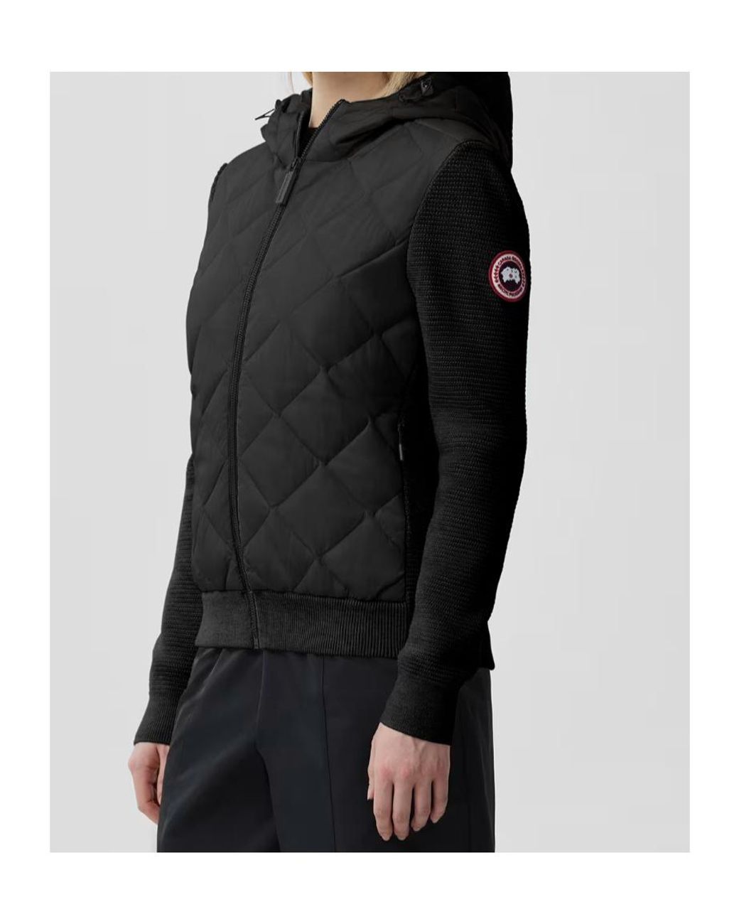 Canada Goose Black Hybridge Quilted Hooded Jacket