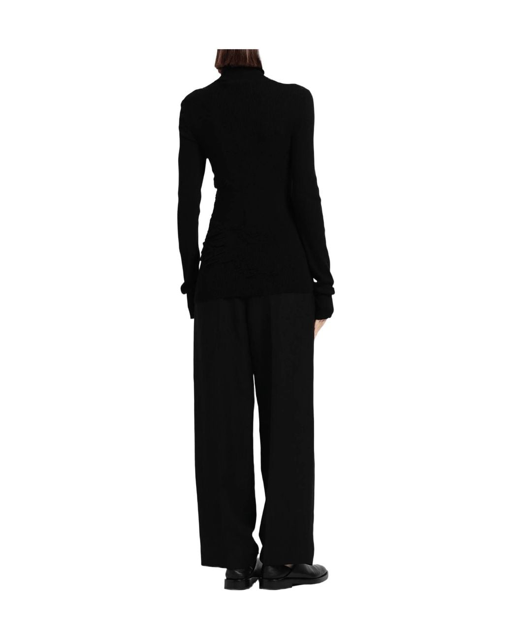 Burberry Black Solid Color Cashmere Jumpers