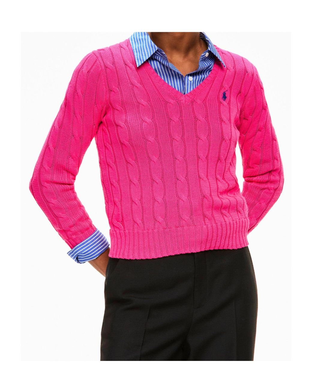 Polo Ralph Lauren Pink Cable Knit Sweater