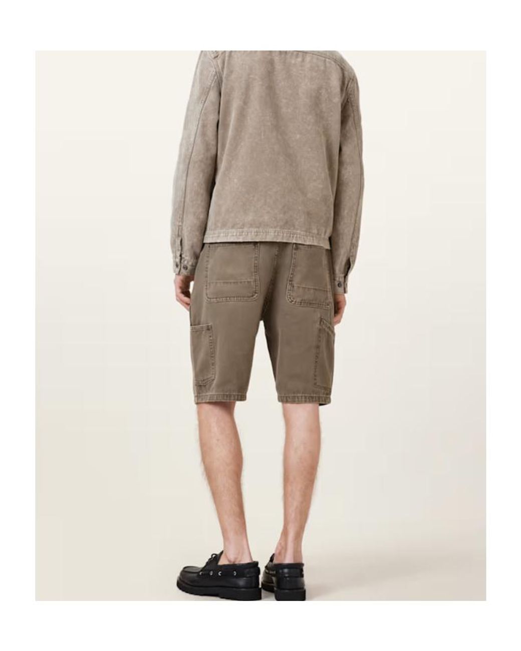 AllSaints Natural Alva Denim Shorts for men