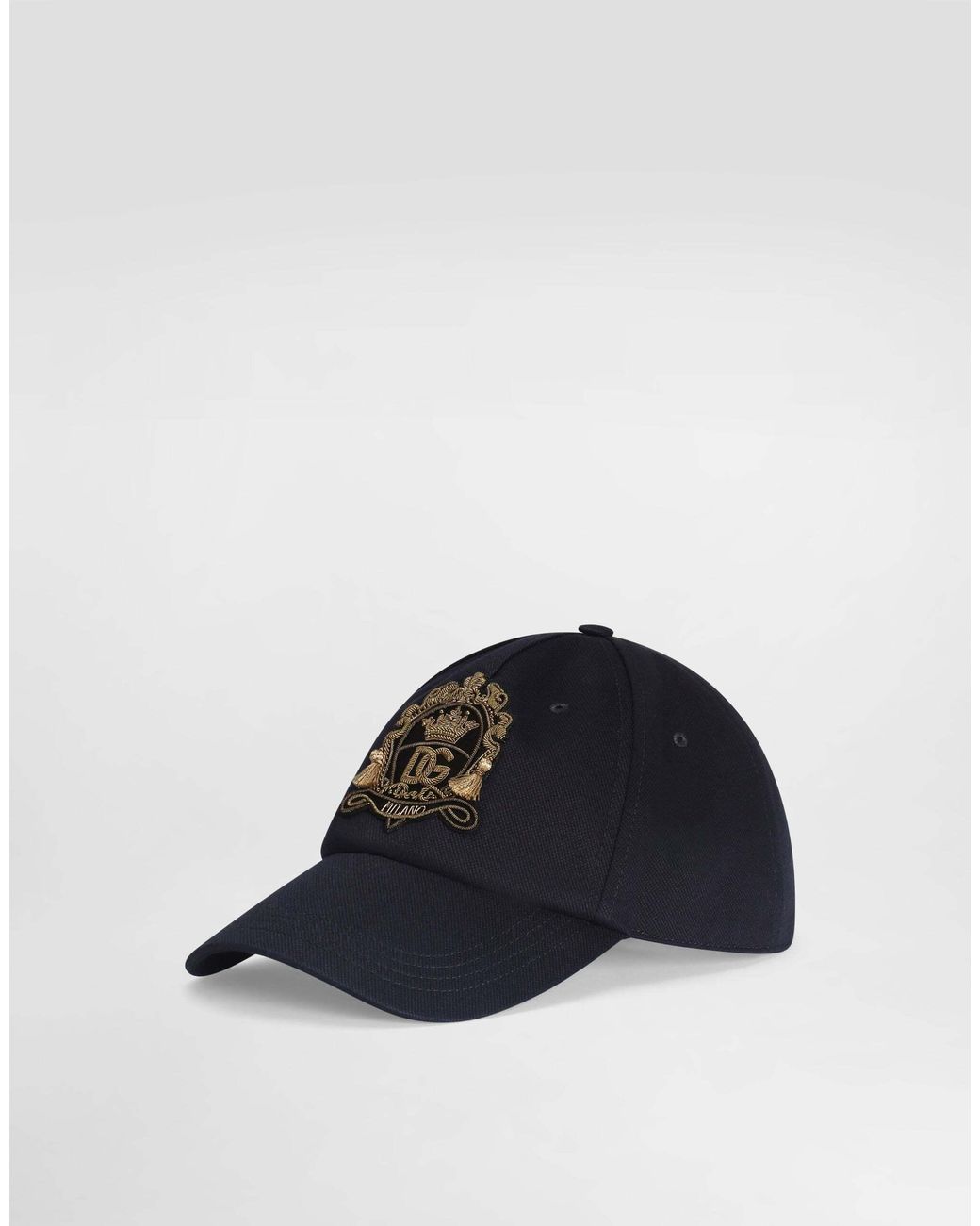 Dolce & Gabbana Blue Logo Patch Baseball Cap for men