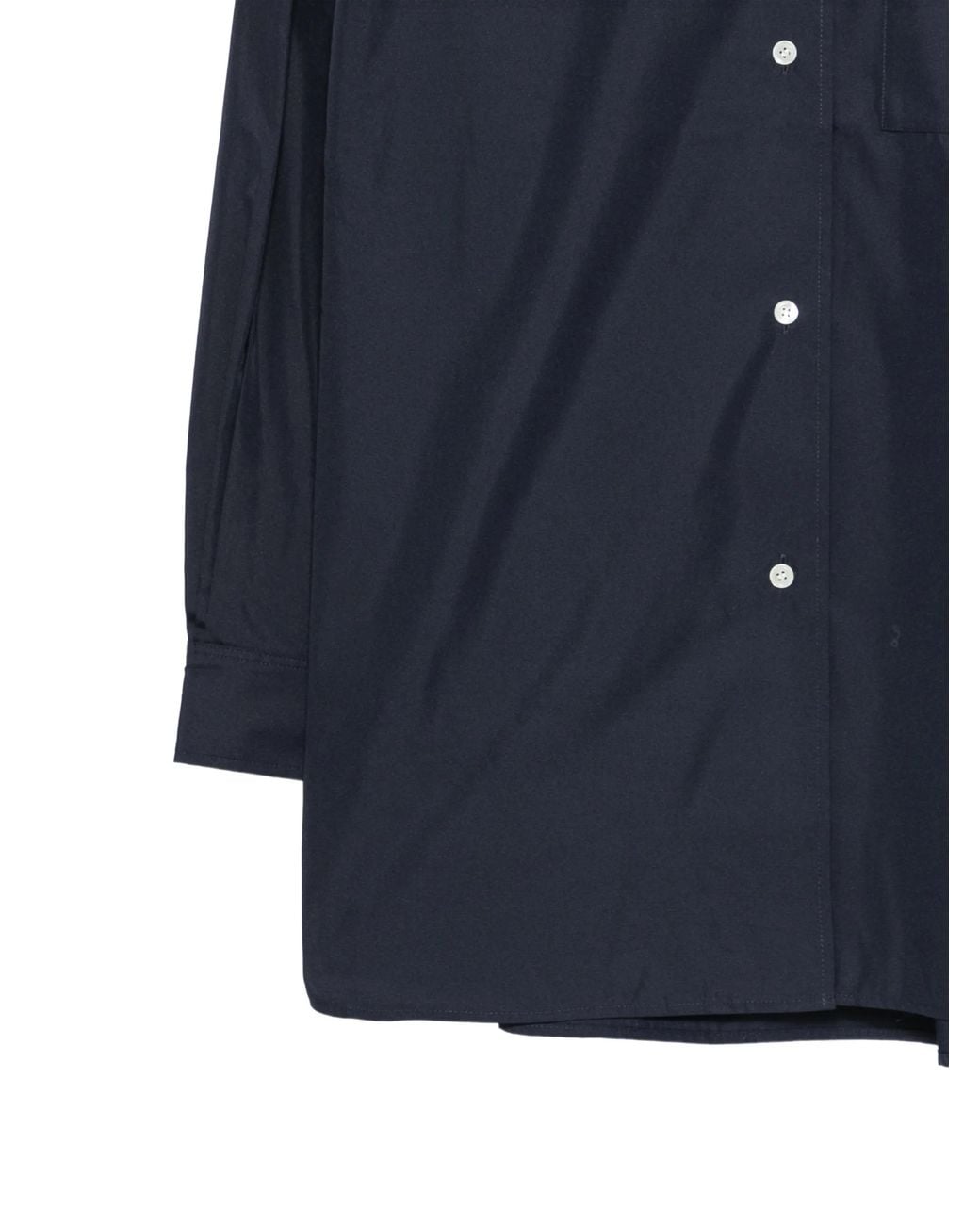 Soeur Blue Oversized Patch-Pocket Shirt