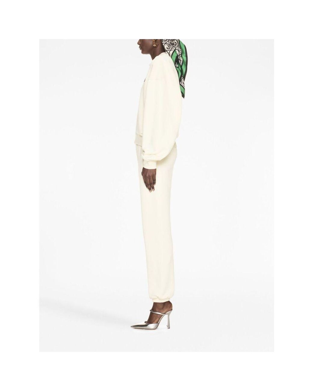 Off-White c/o Virgil Abloh White Logo Printed Crewneck Sweatshirt