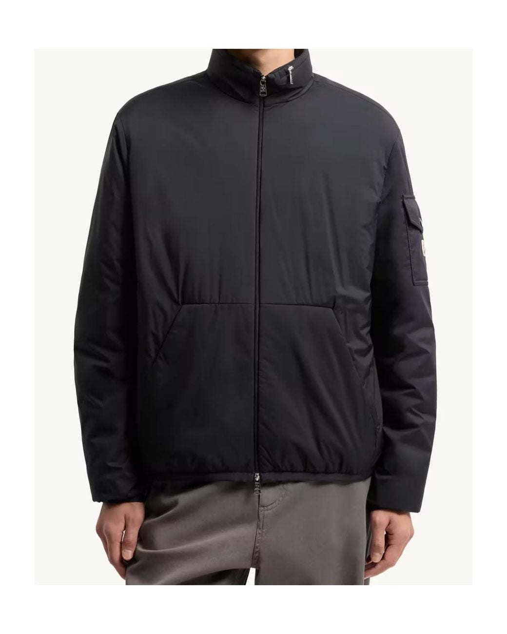 Moncler Blue Breezes Stand-Collar Down Jacket for men