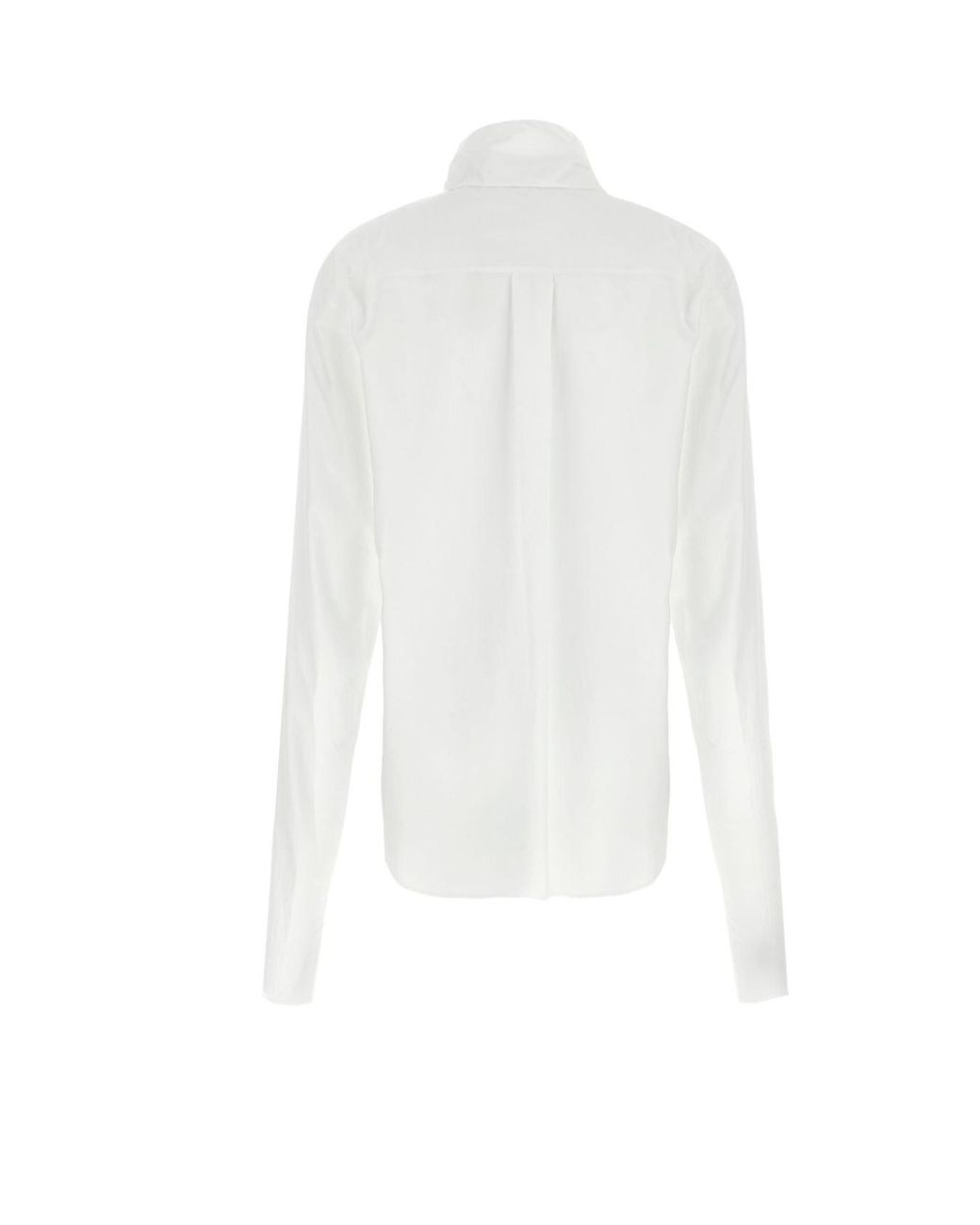 Alberta Ferretti White Lavallière Collar Shirt