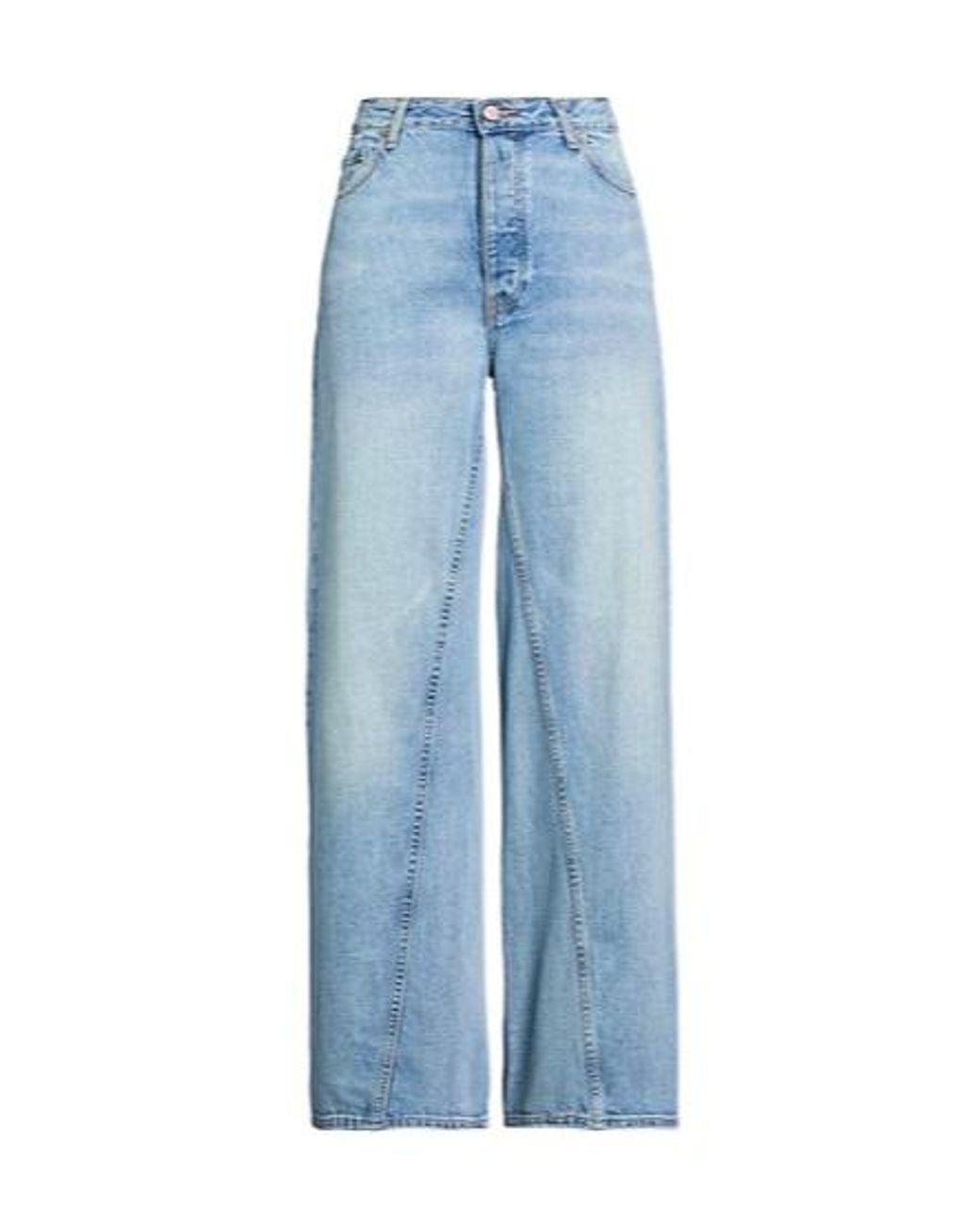 Ganni Blue Straight-Leg Jeans
