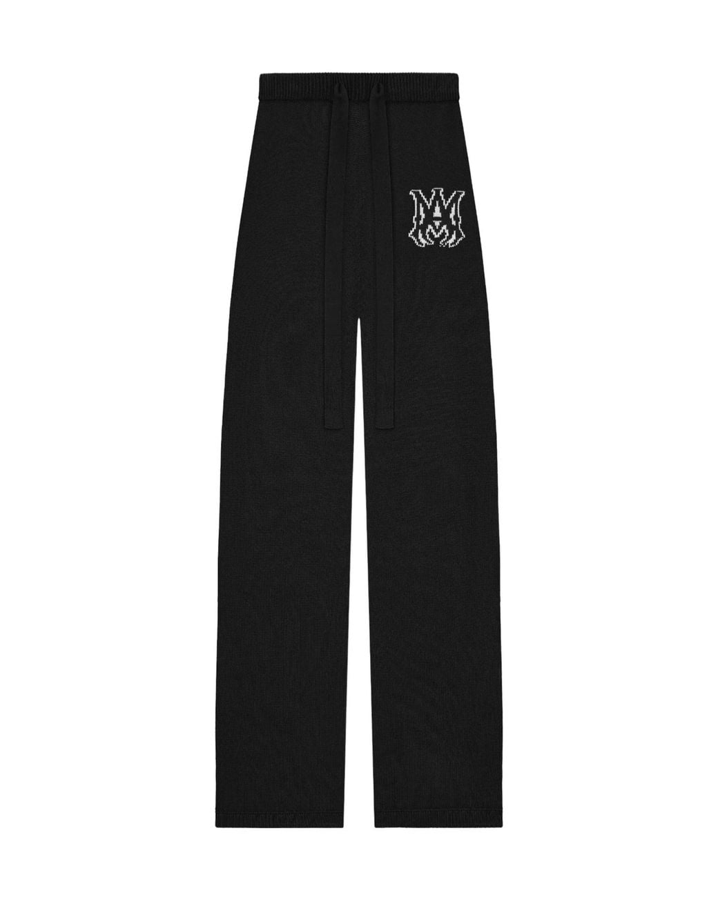 Amiri Black Logo Knit Wide-Leg Knitted Trousers